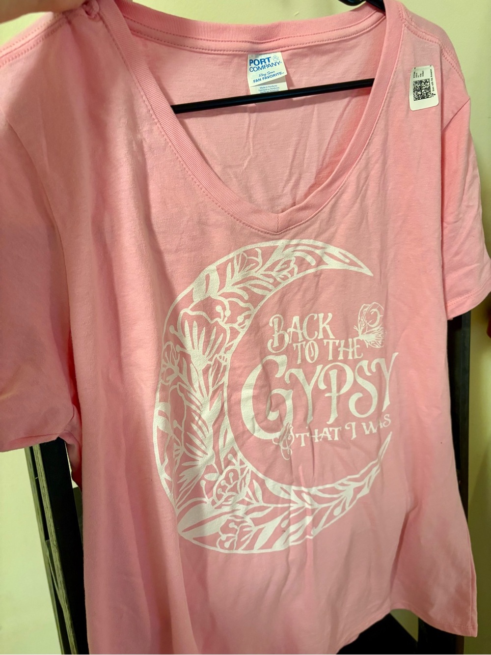 Pink "Back to the Gypsy" Graphic V-Neck Tee NWT